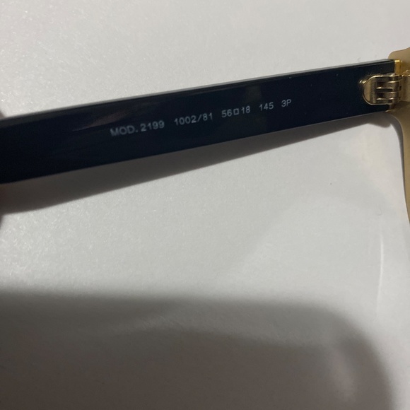 VERSACE polarized AUTHENTIC mod.2199 sunglasses unisex black w gold designer - Picture 14 of 17